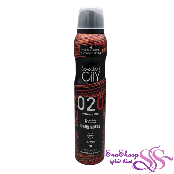 اسپری بدن مردانه سلکشن سیتی مدل molecules حجم 200ml