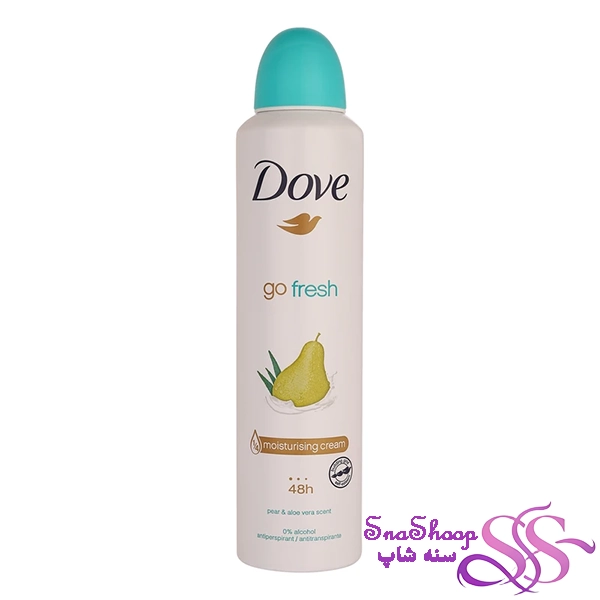 اسپری ضد تعریق زنانه داو با رایحه گلابی و آلوئه ورا 250ml